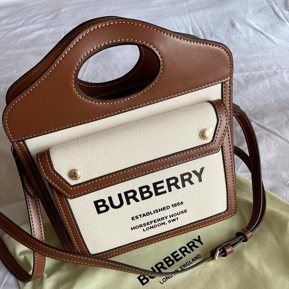 Burberry Cassandra Mini Leather Handle Bag